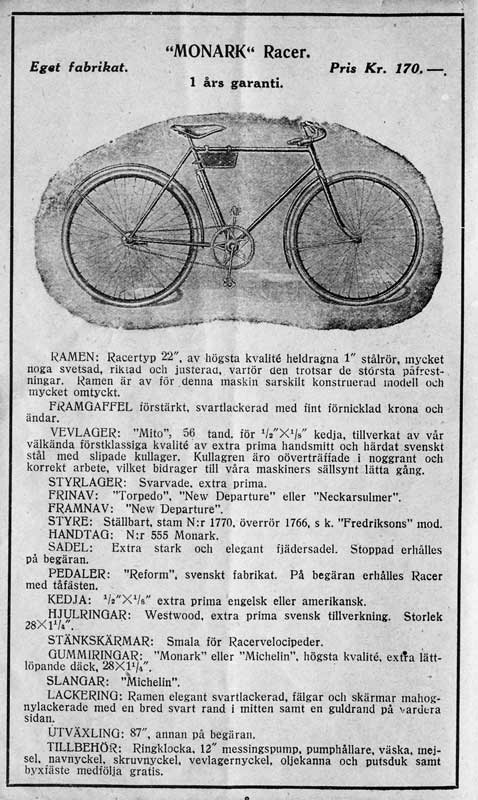 Monark racercykel 1923