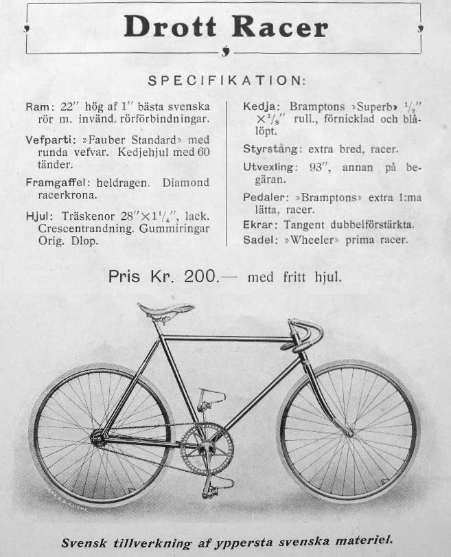 Drott racercykel 1911